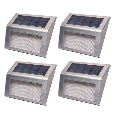 

Solar Powered Staircase Step Light 2-LED Wireless Stainless Steel Stairways Path Garden Floor Wall Patio Lamp Landscape Lighting