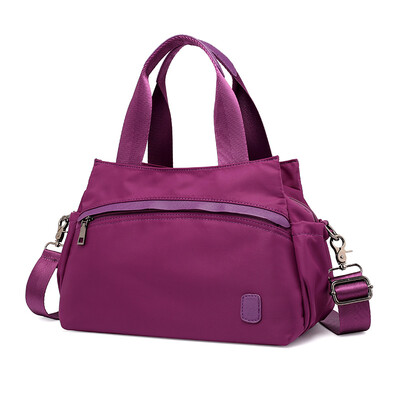 

Nylon bag ladies large capacity single shoulder slant bag recreational canvas big mouth bag ladies bag
