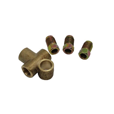 

3 Way T Piece Brake M10 Tee 316" Pipe 10mm with 3 Male Nuts Short Union Metric