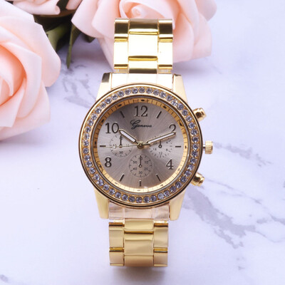 

Explosive alloy steel belt ladies watch digital diamond table