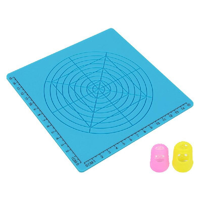 

3D Printing Pen Design Mat Soft Silicone Copy Templates with Basic Shapes Extra Silicone Finger Caps Great 3D Pen Drawing Tools Bl