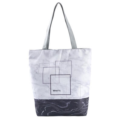 

Fashion Women Marble Floral Print Handbag Casual Shoulder Shopping Bags