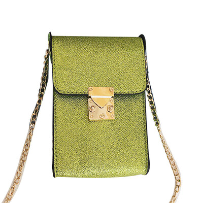 

Fashion Women Solid Color Faux Leather Crossbody Shoulder Bag Phone Holder Pouch