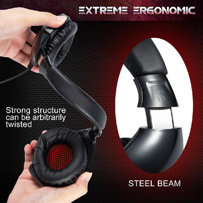 

ONIKUMA K7 35mm Gaming Headset for PS4 New Xbox One PC Over Ear Headphones with Dynamic Stereo Subwoofer Noise Cancelling Microph