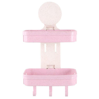 

Bathroom Wall-mounted Double Layer Draining Soap Dish Storage Box Holder