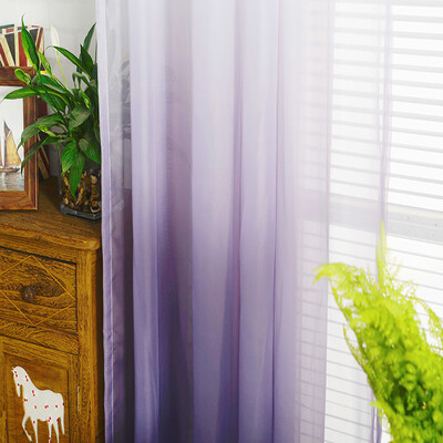 

Toponeto Gradient Sheer Curtain Tulle Window Voile Drape Valance Smooth Panel Fabric