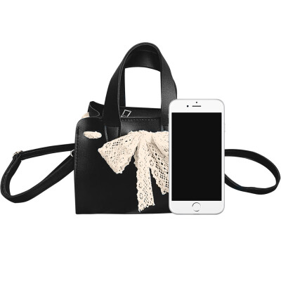 

Tailored 2017 new lace bow tide tide girls wild Messenger bag mini small bag BK