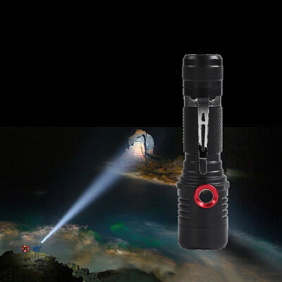 

Powerful Super Bright LED Flashlight T6 20000 Lumens USB Charge with Battery Tor