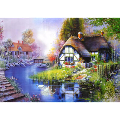 

5D DIY Diamond Painting Relaxing Quiet Town Cross Stitch Embroidery Mosaic