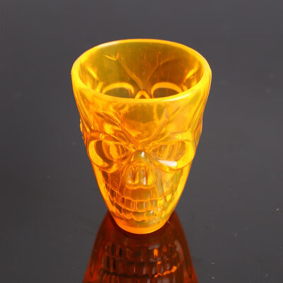 

New Hot 4Pcs Drinking Cups Halloween Skull Shaped Plastic Orange Drinking Cups Decorative Halloween Party Decorations Supplies