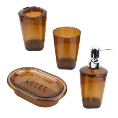

Greensen 4PcsSet Wash Cup Toothbrush Cup Soap Dispenser Soap Box Set Bathroom Accessories