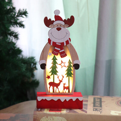 

Gobestart Christmas Decorations Painted Old Man Decoration Window Decoration Light Wooden