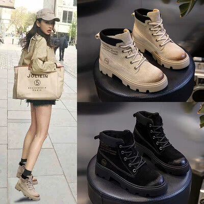 

Autumn&winter fashion new Yang Mi with the leather Martin boots retro short boots net red t