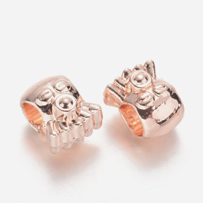 

Unfading Alloy European Beads Large Hole Fish Octopus Beads Rose Gold 10x8x8mm Hole 5mm