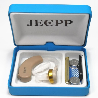 

JECPP Hearing Aids Sound Amplifier Battery Powered In Ear Hearing Enhancement Device with Ear Wax Spoon Cleaning Brush Storage Cas