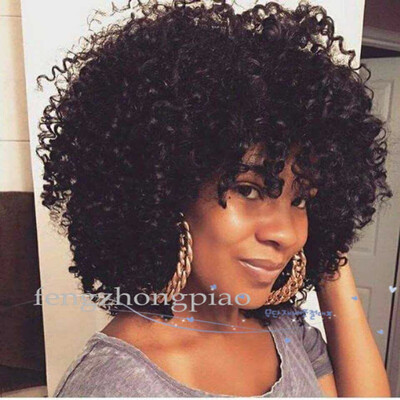 

Fashion Afro Cosplay Wig Deep Wave Short BOB Black Synthetic Wigs Wavy Curly Natural Hair Perucas for Black Women