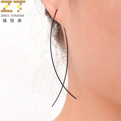 

2019 Fashion Bijoux Simple Handmade Copper Wire Brincos Oorbellen Fish Shaped Stud Earrings For Women Jewelry De Gota Feminino