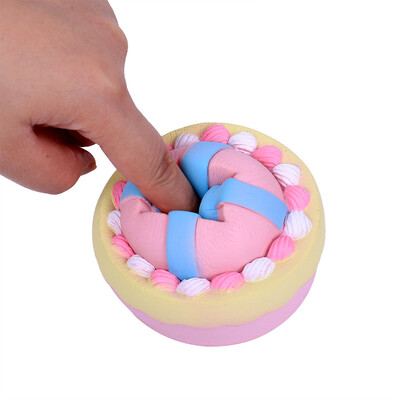 

Siaonvr Jumbo Bow Cake Scented Super Slow Rising Kids Toy Stress Reliever Toy
