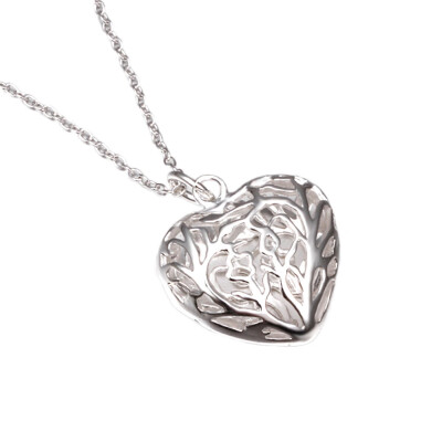 

Drop Shipping Women Hollow-out Heart Shaped Pendant Necklace Charming Ladies Jewelry