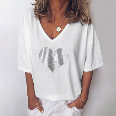 

Starmoon Women Summer Short Sleeve Loose Casual Plus Size Solid Color T-shirt