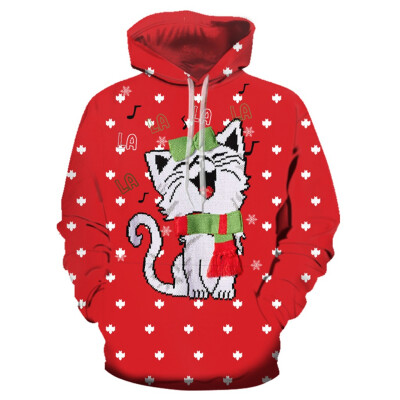 

Tailored Christmas Women Men Print Long Sleeve Hoodie Sweatshirt Ugly Pullover Tops