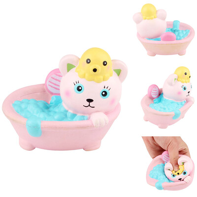 

Gotoamei Stress Reliever Cute Bathing Cat Scented Super Slow Rising Kids Squeeze Toy
