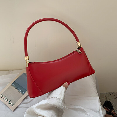 

Retro French small crowdsourcing women 2019 new wave Korean Joker red texture fashion handbags