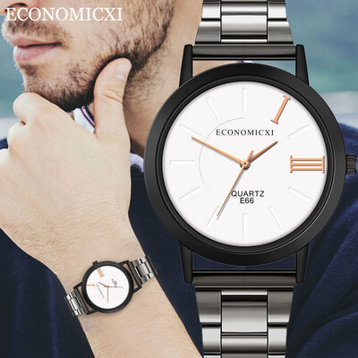 

Gobestart 2019 Hot Sale Fashion Men Business Watch Stainless Steel Band Casual Watch