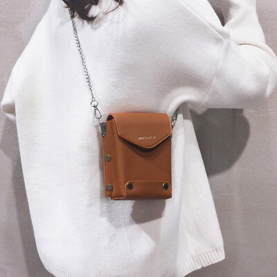

French small bag female 2019 new wild girl chain Messenger bag simple casual texture shoulder bag tide