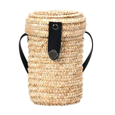 

Summer Cylinders Handbag Straw Boho Women Girl Small Shoulder Messenger Bag