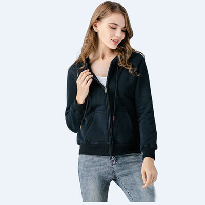 

Spring&autumn womens new sports pure color casual cardigan zipper thin sweater womens Hoodie