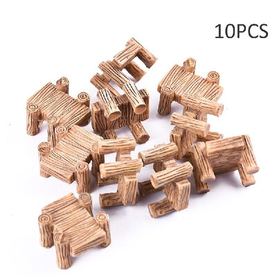 

10pcsset Mini Bridge Dock Corridor Anchor Fairy Garden Resin DIY Craft Ornaments Miniature Landscape Model Home Decoration Photog
