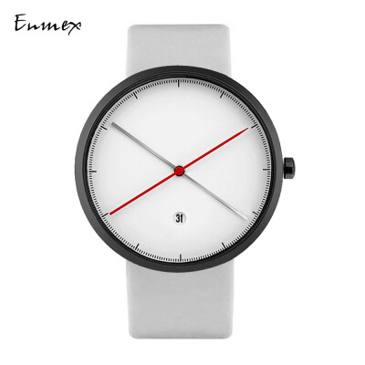 

The Creative Design of Qixi Festivals Gift Enmex is minimalist two-needle western style watch Bauhaus style watch