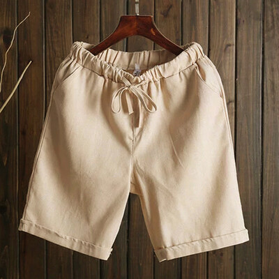 

Tailored Women Solid Color Drawstring Casual Summer Beach Shorts