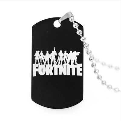 

For-Tnite Stainless Steel Necklace Cool Pendant Fans Favorite Gamer Gifts for Teen Adults