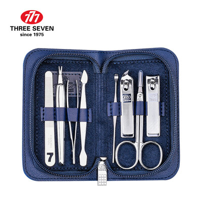 

777 THREE SEVEN nail clipper set nail clippers nail clippers nail manicure set 8 piece set TSM-81XC blue