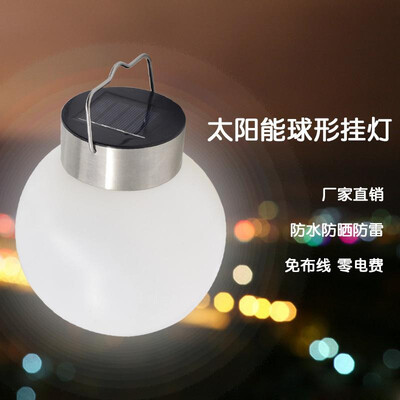 

Cross-border for new products outdoor solar spherical hanging lamp waterproof LED stainless steel garden landscape lights decorati