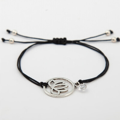 

New Yoga Rope Bracelet Lotus Braided Rope Wristband Bracelet Jewelry Gift