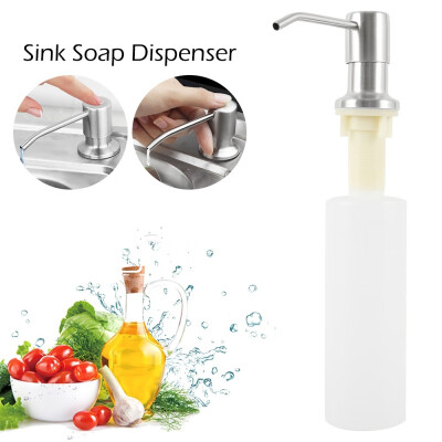 

Sink Soap Bottle Dispenser 304 Brushed Stainless Steel Bottle Built In Pump for Kitchen Bathroom