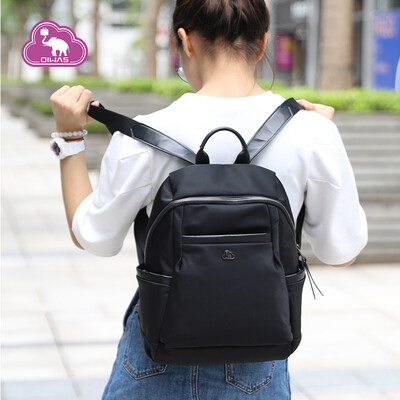 

AiWAS shoulder bag handbags splash-proof nylon bag ladies fashion wild backpack OCB1792 black
