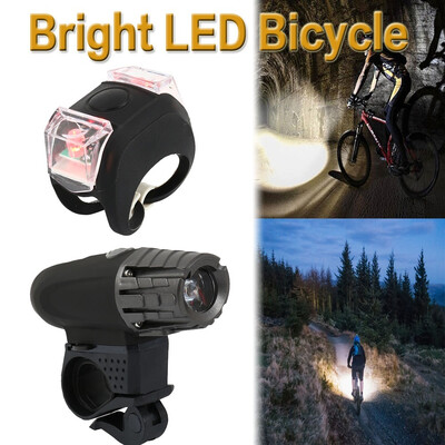 

USB Rechargeable Bright LED Bicycle Bike Headlight&Rear Tail Light Set