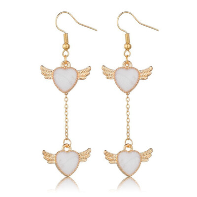 

New Fashion Oversized Pendant Korean Version Of The Earrings Womens Bow Shell Heart-shaped Gold Earrings 2019 Dress Wear