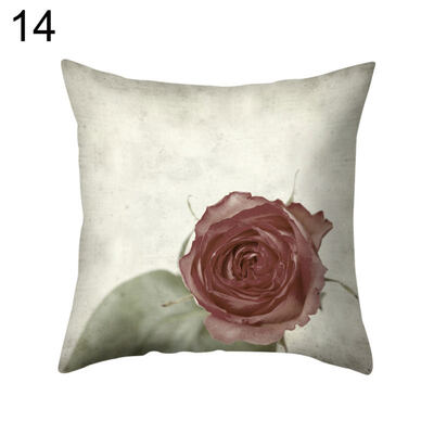 

Retro Flower Plant Throw Pillow Protector Case Cushion Cover Bedding Articles