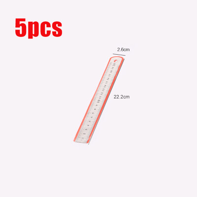 

5 Pc 6Inch Stainless Steel Pocket Measuring Ruler Scale Rule Double Sided Metric