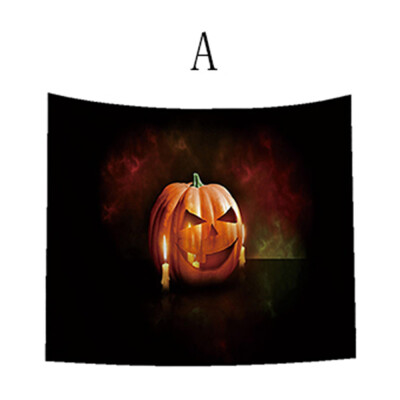 

Toponeto Castle Skull Ghosts Pumpkin Head Halloween Theme Tapestry