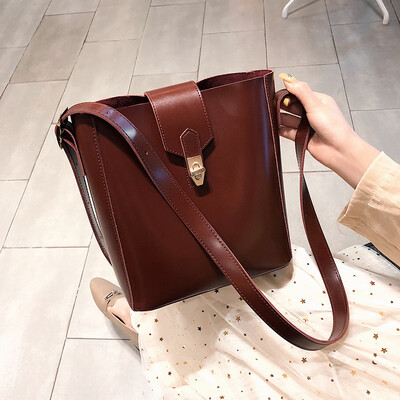 

Qiao Bani 2019 new Korean chic fashion solid color simple child bucket bag shoulder diagonal female bag wholesale