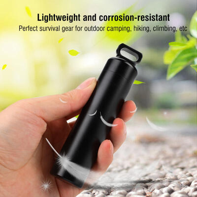 

Greensen Waterproof Aluminum Alloy Pill Bottle Medicine Container Holder for Outdoor Survival