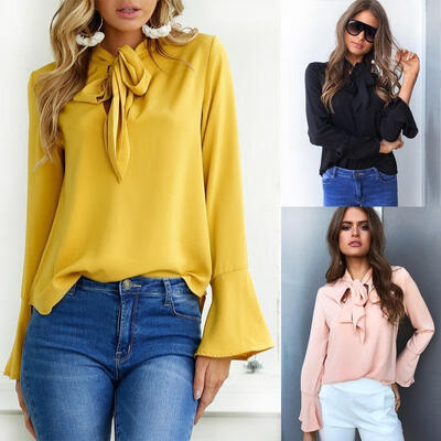 

2017 Fashion Women&39s Casual Long Sleeve T Shirt Summer Loose Tops Blouse