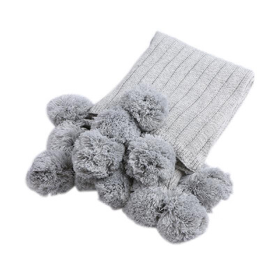 

Cotton Hypoallergenic Striped Knitted Blanket Home Decorative Summer Air-Conditioned Sofa Blanket