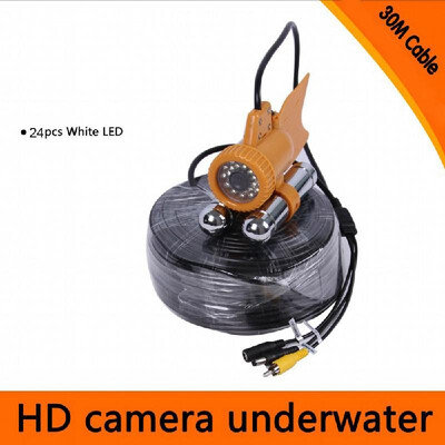 

20M 30M Cable Underwater Fishing Color Video 600TVL SONY CCD Camera 24pcs White LEDs Nightvision Waterproof Fish Finder